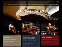 Tablet Screenshot of klanggestalten.de